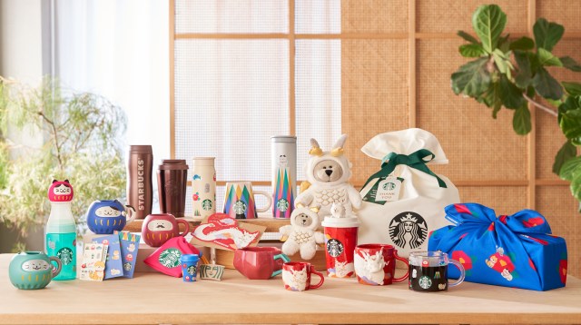 Starbucks Japan unveils New Year’s collection for 2024, with daruma, dragons and Mt Fuji for luck