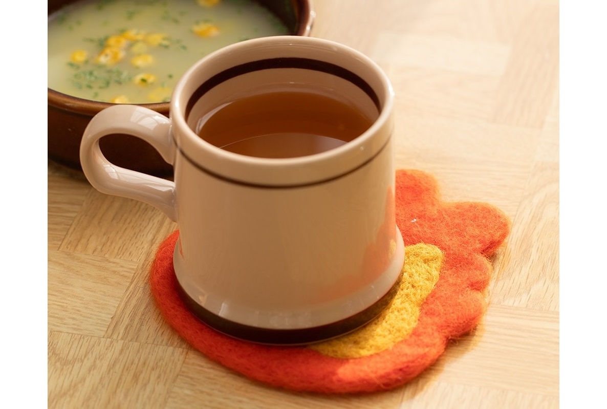 Handmade wool Totoro Ghibli coasters are available now for the