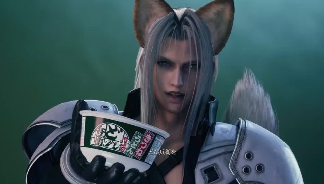 Fox-boy Sephiroth really wants Cloud to eat some noodles in new Donbei/Final Fantasy video【Video】