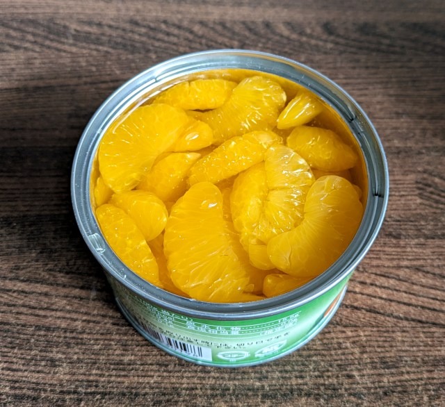 How well does canned fruit syrup-flavored drink match up to the