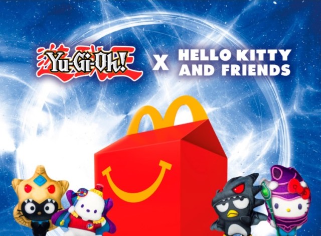 Hello Kitty/Yu-Gi-Oh crossover Happy Meal toys appear, but far, far away from Japan