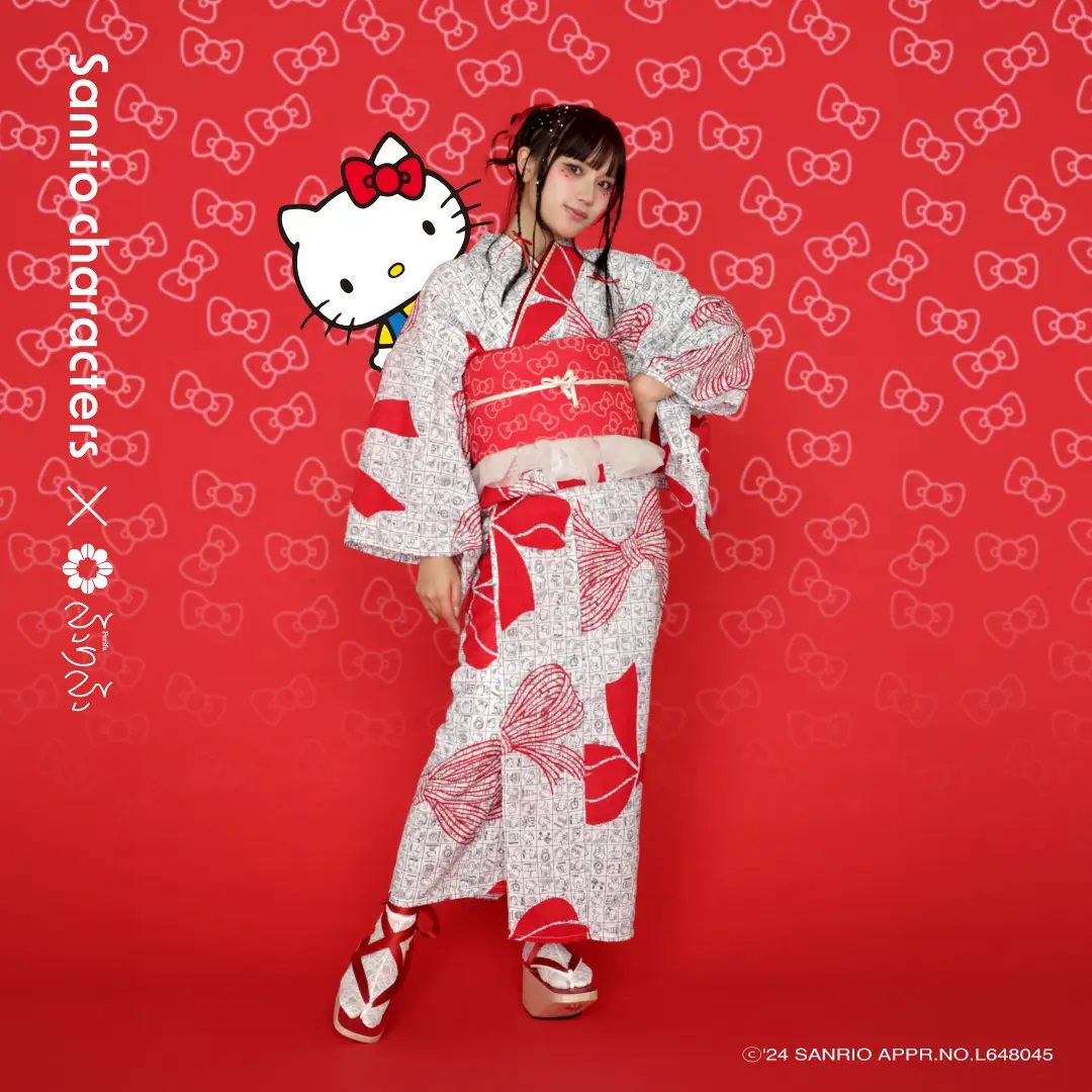 Hello Kitty outlet Yukata Kimono Knot Belt Set