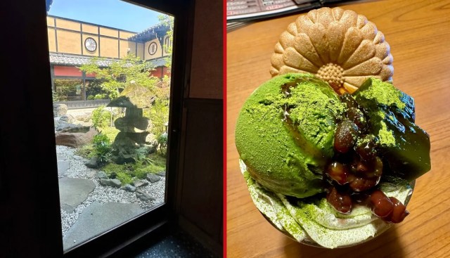 Samurai manor house-style restaurant collabs with 150-year-old Kyoto matcha merchant for dessert