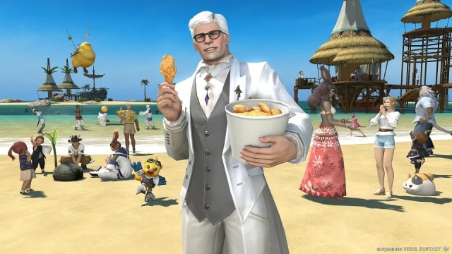 Final Fantasy and KFC team up for new collaboration meal, Colonel Sanders/Chocobo figure