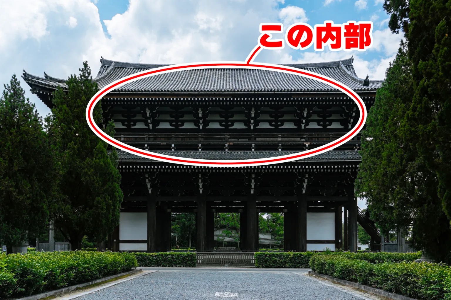 Kyoto's Tofukuji temple opens secret area above Sanmon Gate to the