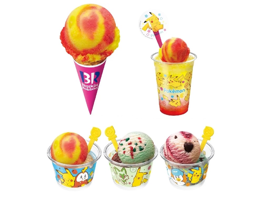 New Pokémon ice cream, dessert drinks, and cool merch coming to Baskin-Robbins Japan【Pics】