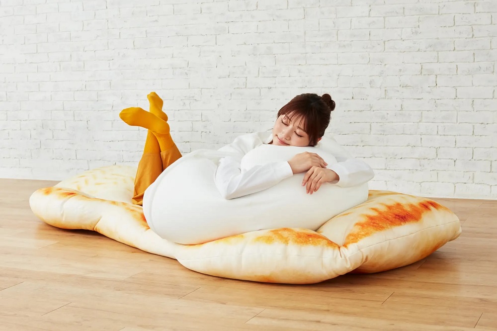 Giant sausage sandwich cushion from Mos Burger wants to be your