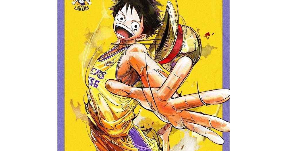 Maglietta Lakers X One Piece Collab Limited Rufy Poster Giveaway SGA 28/02/25 Nera XL