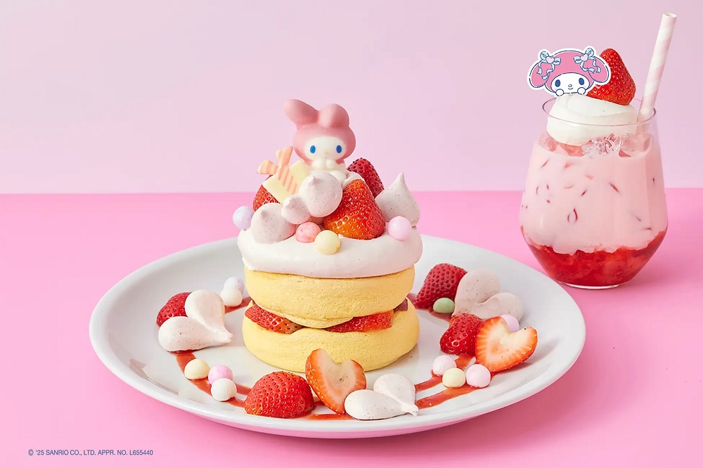 Sanrio pancakes celebrate My Melody's birthday, and Cinnamoroll