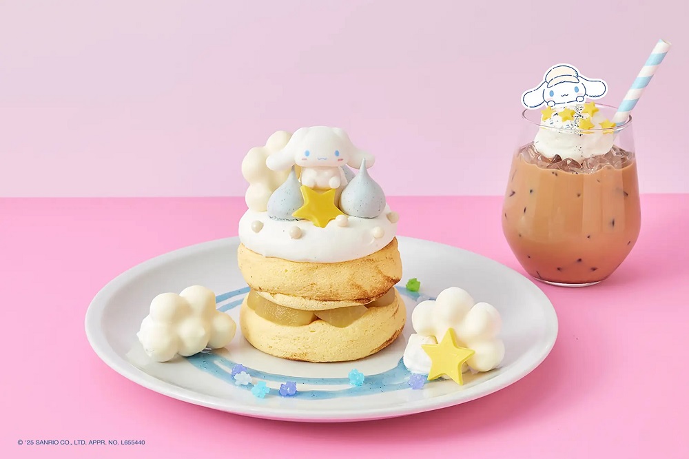 Sanrio pancakes celebrate My Melody's birthday, and Cinnamoroll
