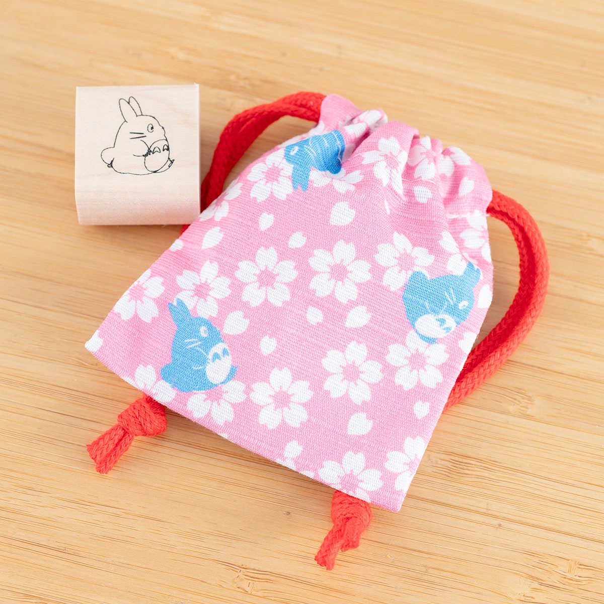 Totoro Ghibli drawstring kinchaku pouches are big on cuteness