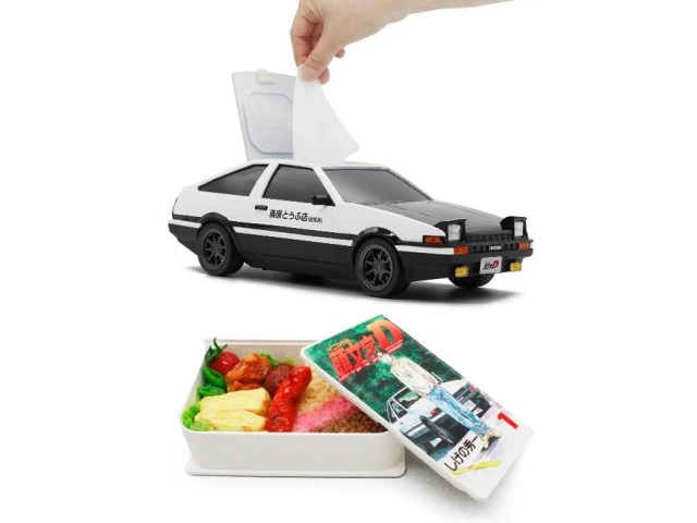 Initial D wet wipe cases and bento boxes drift into Japan, available at Narita Airport too