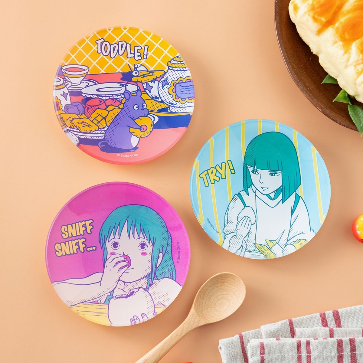 Ghibli glass mini plates let you admire the studio's anime food