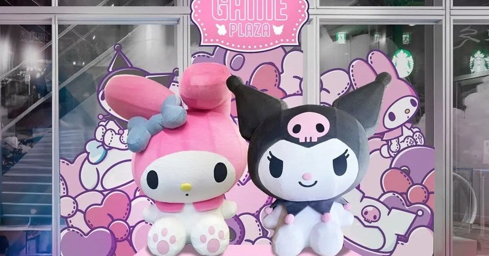 サンリオの私のメロディークロミゲームプラザ東京のゲストを歓迎し、海外に向かいます