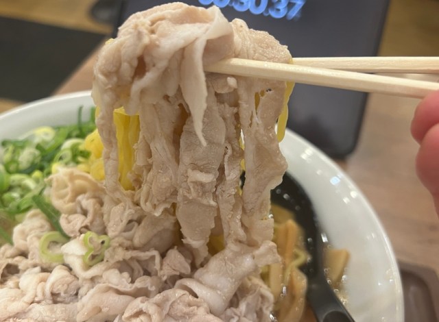 We slurped up oodles of chilled noodles with this chain’s “Super Demon size” extra add-on