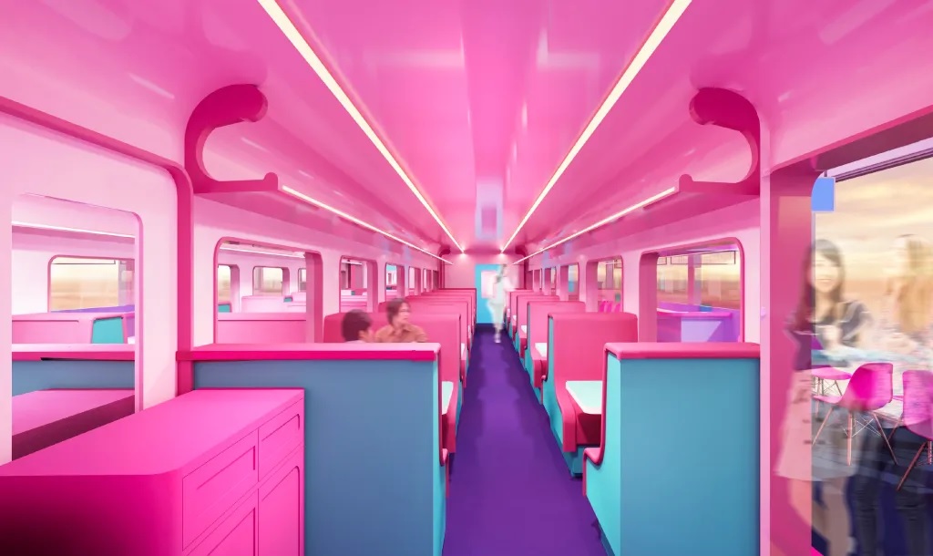 Kyoto’s pinkest, cutest new restaurant is the start of a new life for retired train cars