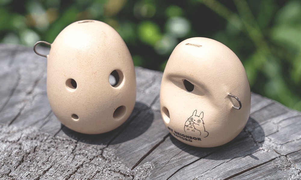 Totoro ocarinas on sale from Ghibli Museum online shop, and no two