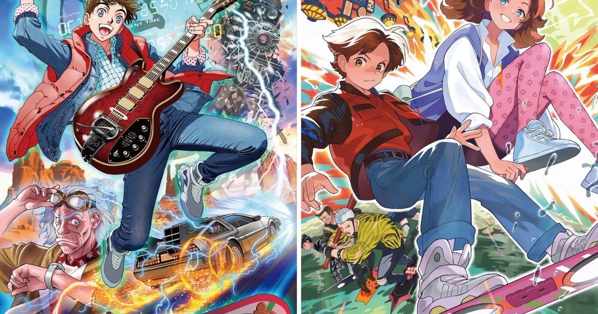 Back to the Future gets anime/manga artist makeover with chibi Marty and handsome Biff【Pics】