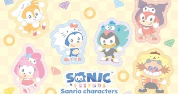 Sanrio and Sonic the Hedgehog characters become fast friends with new plushie collection
