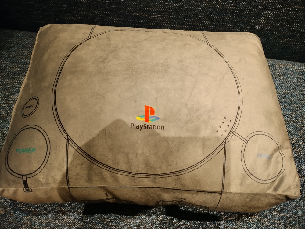 Awesome jumbo PlayStation 1 and 2 cushions are warm fuzzy