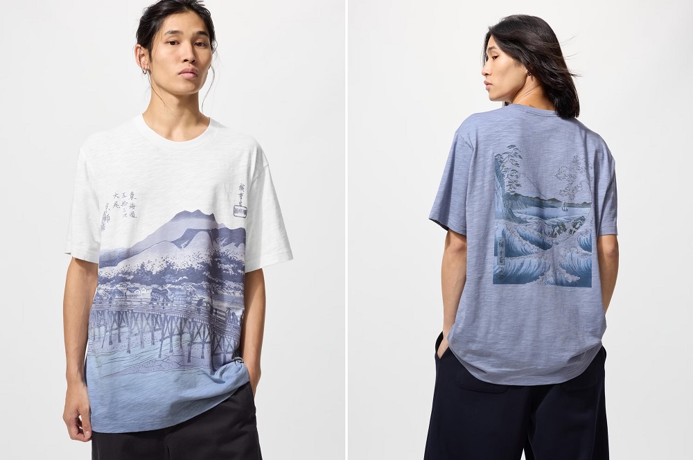Uniqlo Ukiyo-e Blue T-shirts: A cool-hued reinterpretation of some