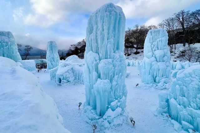 Hokkaido has an Ice Festival that’s less famous than the Snow one, but beautiful in its own way