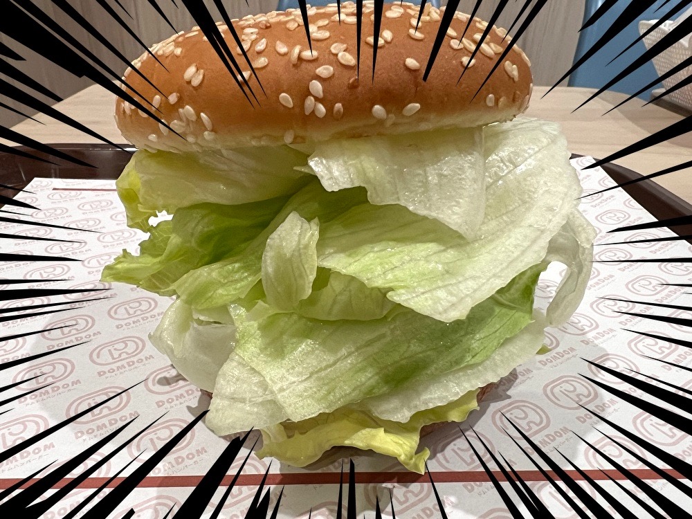 The Almost All Lettuce Burger from Dom Dom Burger really lives up to its name