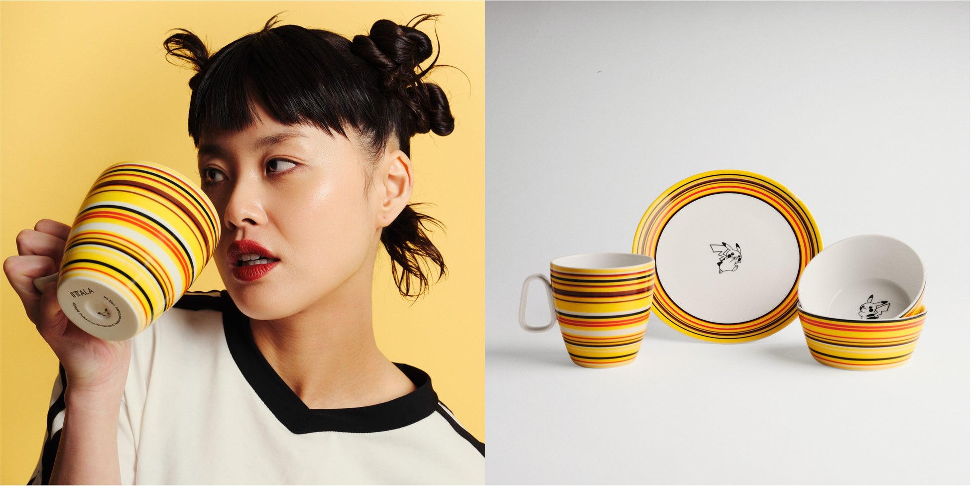 Finnish design brand Iittala partners with Pokémon for a golden first collaborative tableware set