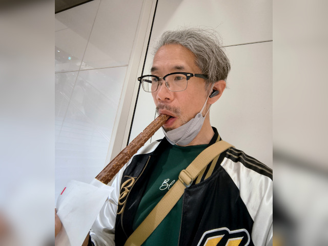 Mr. Sato discovers his inner beaver with a 16-inch chocolate “twig” at Tokyo Station