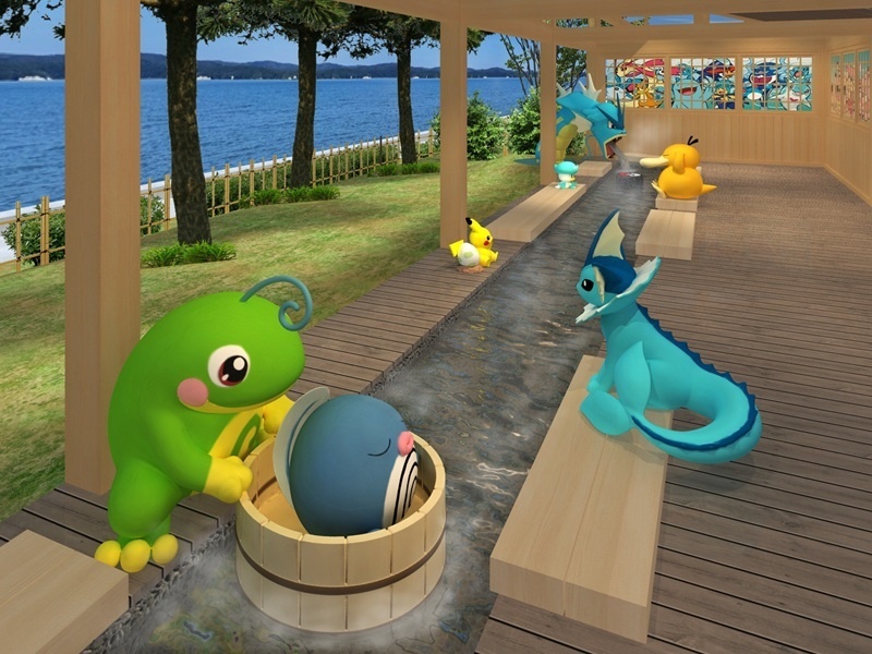 Pokémon hot spring footbath opening in Japan this spring