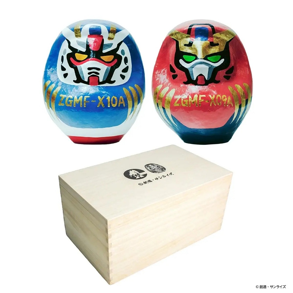 Gundam teams up with 300-year-old daruma maker for wood-carved