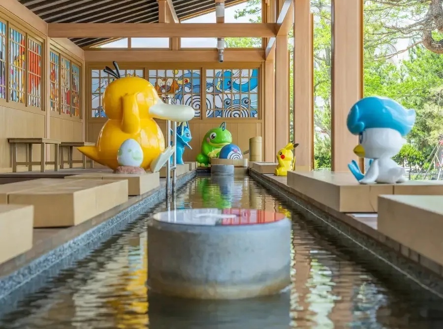 Nearly half of Pokémon hot spring’s statues have been damaged less than two months after opening