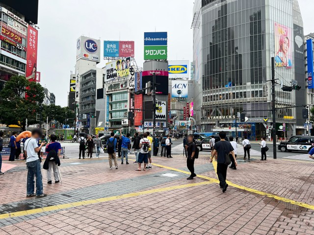 Here's what Shibuya's famous scramble intersection looked like