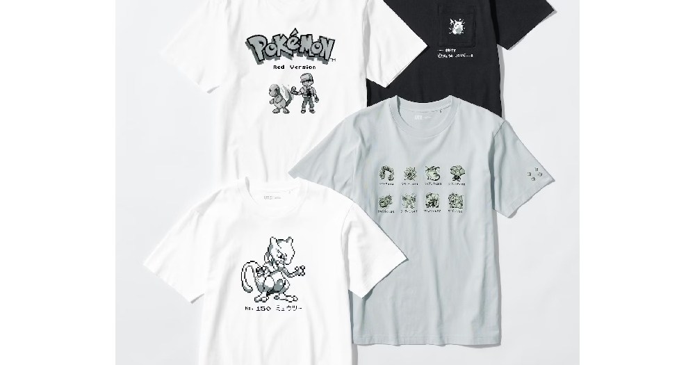 Uniqlo looks back to the very start of Pokémon with new black-and-white pixel art T-shirts[Pics]