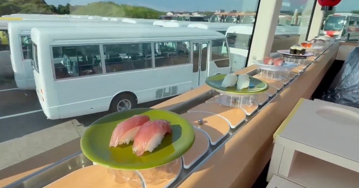 Sushi Bus: Japan’s first conveyor-belt bus lets you eat sushi while sightseeing around Tokyo